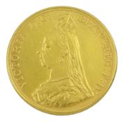 Queen Victoria 1887 gold five pound coin