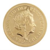 Queen Elizabeth II 2018 gold full sovereign coin