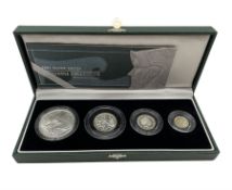 The Royal Mint United Kingdom 2003 silver proof Britannia four coin collection