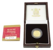 Queen Elizabeth II 2002 gold proof 1/10 ounce Britannia coin