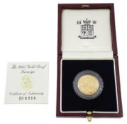 Queen Elizabeth II 1995 gold proof full sovereign coin