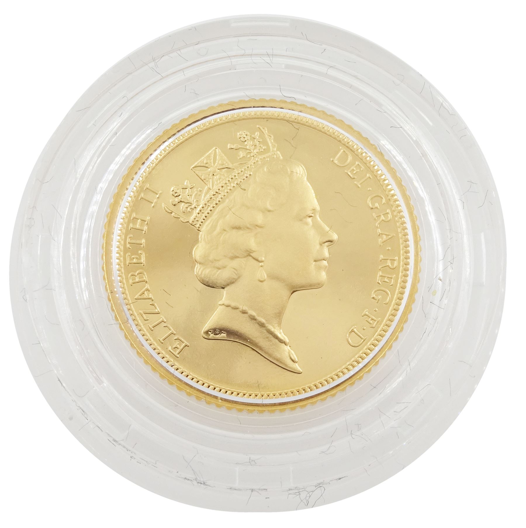 Queen Elizabeth II 1991 gold proof half sovereign coin - Image 2 of 3