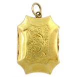 Late Victorian/Edwardian 18ct gold vinaigrette pendant
