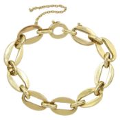 9ct gold oval link bracelet by Cropp & Farr