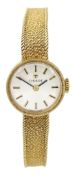 Tissot 9ct gold ladies manual wind wristwatch