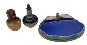 Royal Doulton Wright's coal tar soap dish modelled with a dragonfly stamped to underside