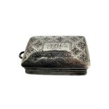 George IV silver rectangular vinaigrette