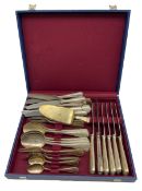 Part set of German 800 standard silver cutlery with reeded edge comprising five table forks