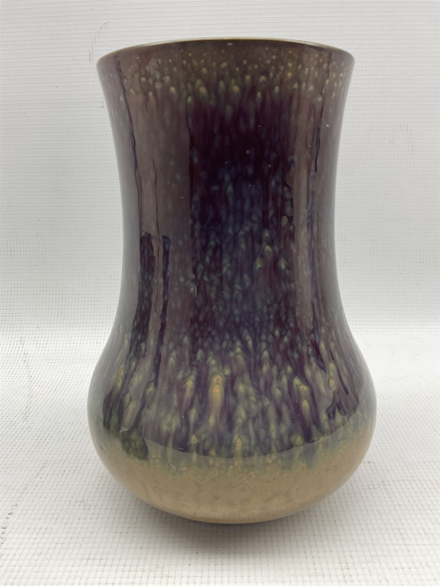 Pilkingtons Lancastrian pottery drip glazed vase in purple - Image 2 of 4