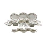 Royal Albert 'Tranquillity Rose' pattern part dinner service comprising eight dinner plates