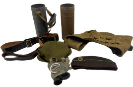 WWII French gas mask in original canister and an additional canister