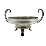 Edwardian silver two handled bon bon dish