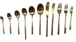 Quantity of bronze cutlery by Sigvard Bernadotte for Scanline