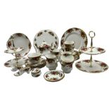 Royal Albert Old Country Roses pattern tea set comprising six cups