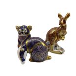 Three Royal Crown Derby paperweights comprising a Koala Bear