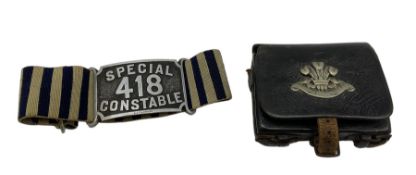World War I Special Constable brassard No418 by Hiatt & Co