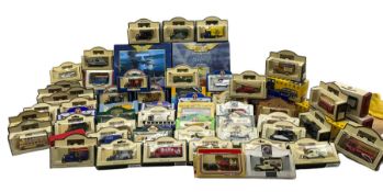 Various diecast model vehicles including two Corgi Aviation Archive Lancasters