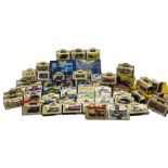 Various diecast model vehicles including two Corgi Aviation Archive Lancasters