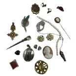 Quantity of costume jewellery including oval cameo