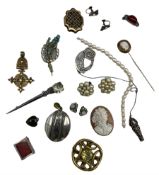 Quantity of costume jewellery including oval cameo