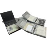 Four ring binder folders and contents of photographs and correspondence with original and printed au