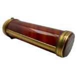 19th century agate bodkin case with gilt metal mounts and hinged cover L7.5cm