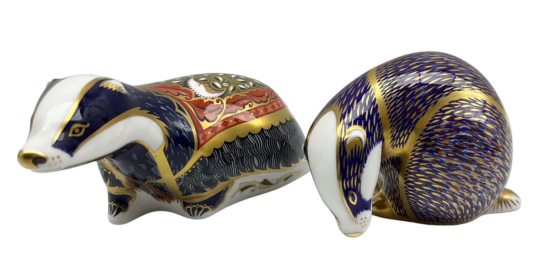 Royal Crown Derby paperweights comprising 'Moonlight Badger' an exclusive for the Collectors Guild d