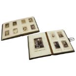 Victorian leather photograph album with lithographed pages