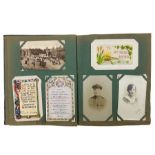 Post card album and contents of vintage cards including Helmsley