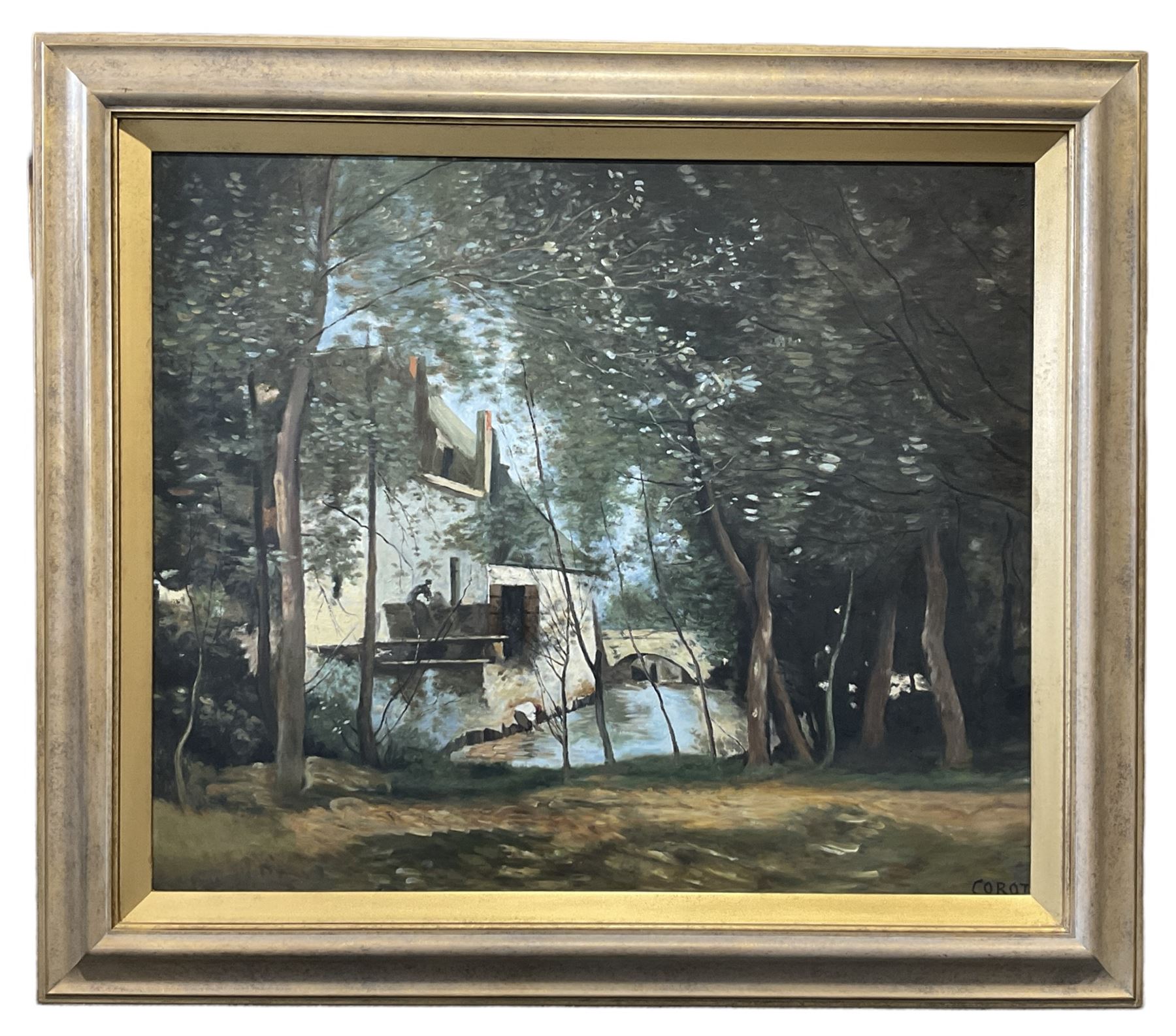 After Jean-Baptiste-Camille Corot (French 1796-1875): 'Mill at Saint-Nicolas-les-Arras' - Bild 2 aus 2