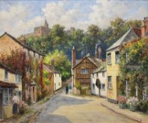 Francis G Trott (British fl.1935-1960): 'Castle Hill - Dunster Somerset'