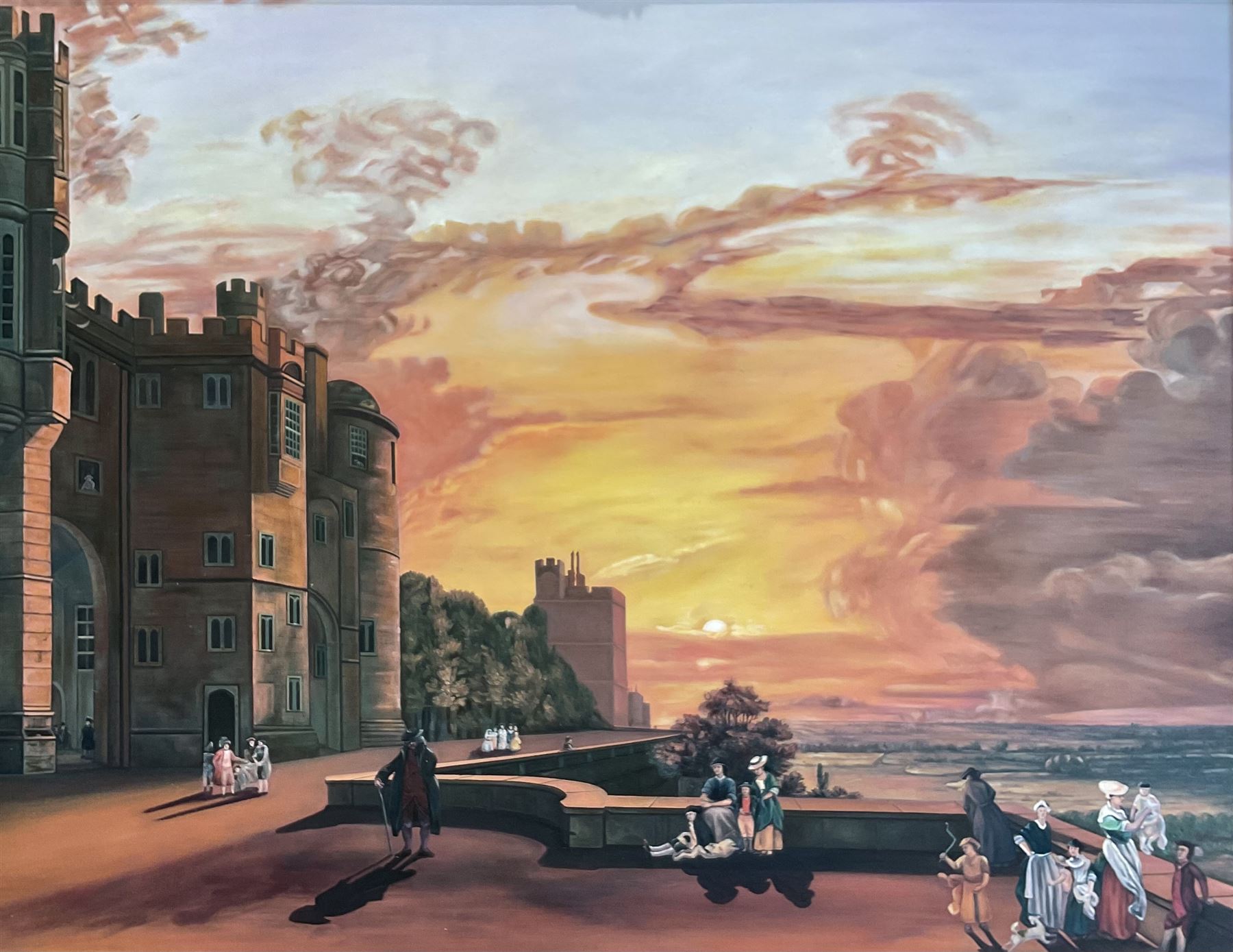 After Paul Sandby (British 1725-1809): 'Windsor Castle - North Terrace Looking West at Sunset'