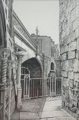 Stuart Walton (Northern British 1933-): View of Lendal Bridge York from Dame Judi Dench Walk