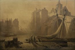 Attrib. Henry Cave (British 1779-1836): Old Ouse Bridge York
