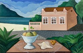 Nildo Martins (Brazilian 1948-): 'A Casa Na Praia'