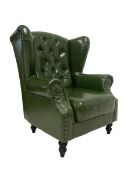 Georgian style wingback armchair