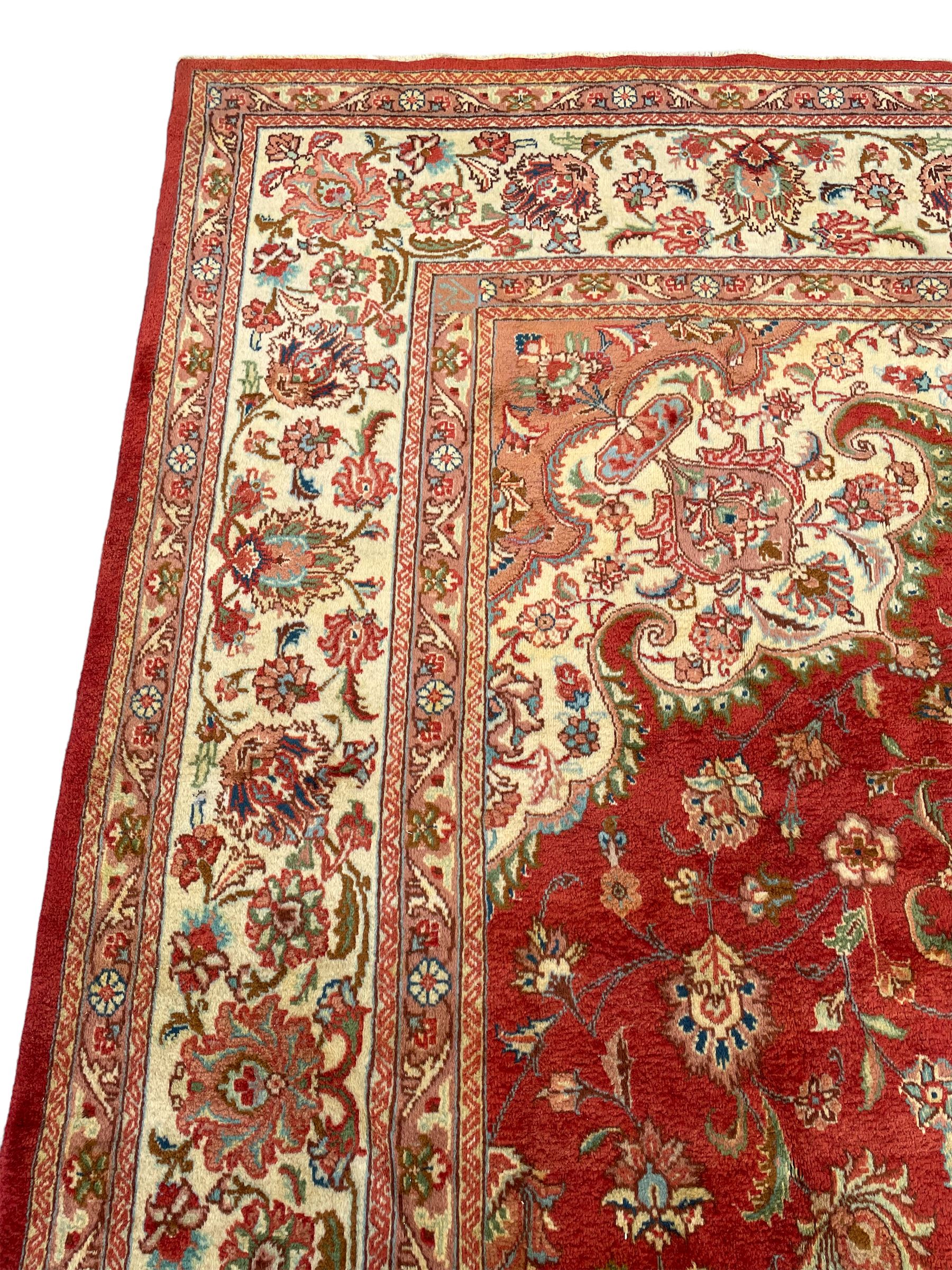 Persian Meshed golden red ground carpet - Image 4 of 7