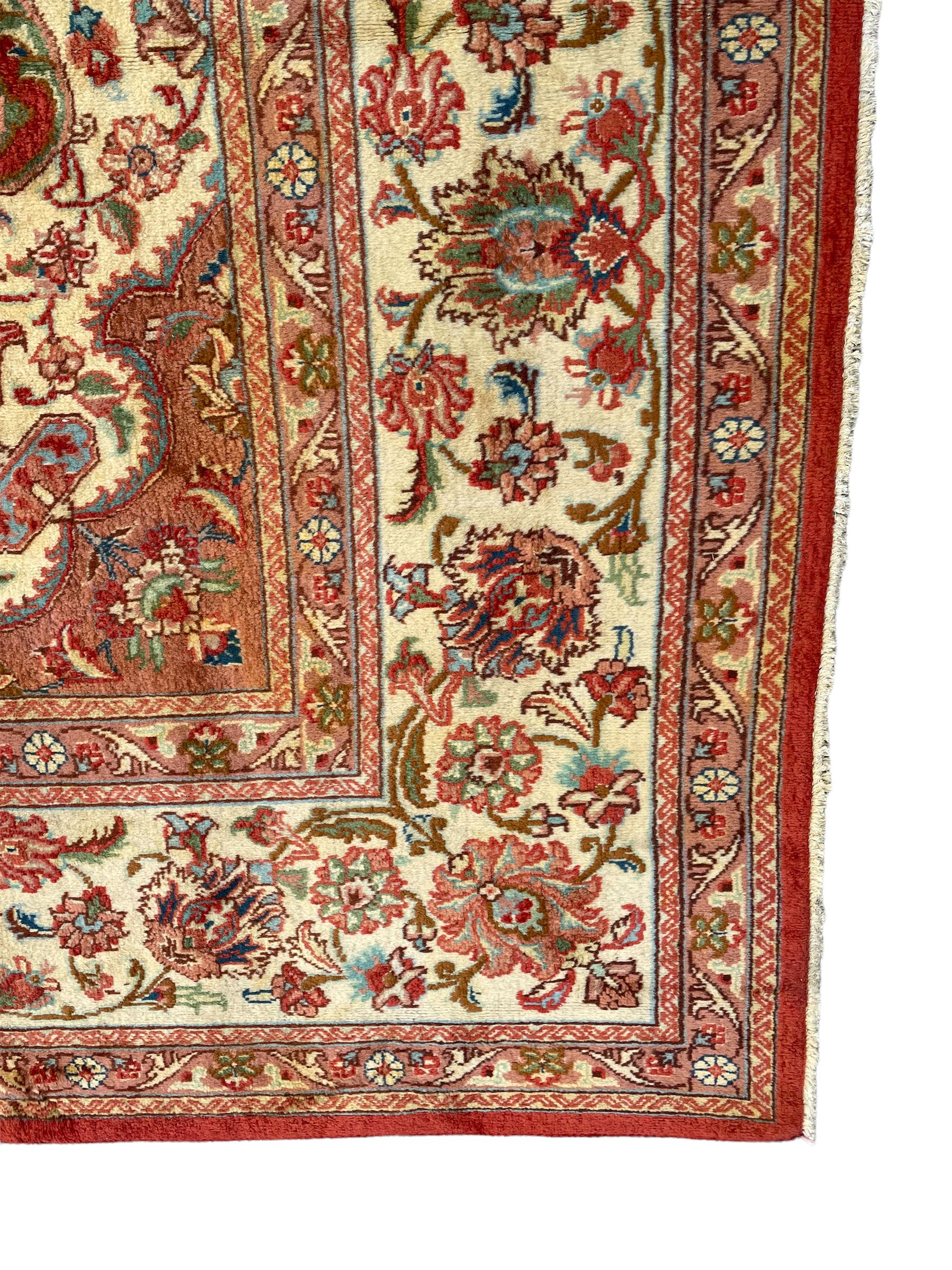 Persian Meshed golden red ground carpet - Image 3 of 7