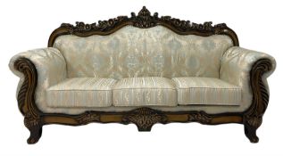 Italian Baroque design three seat sofa