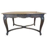 20th century French oak dining table