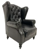 Georgian style wingback armchair