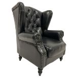 Georgian style wingback armchair