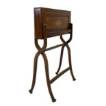 Edwardian mahogany campaign folding desk