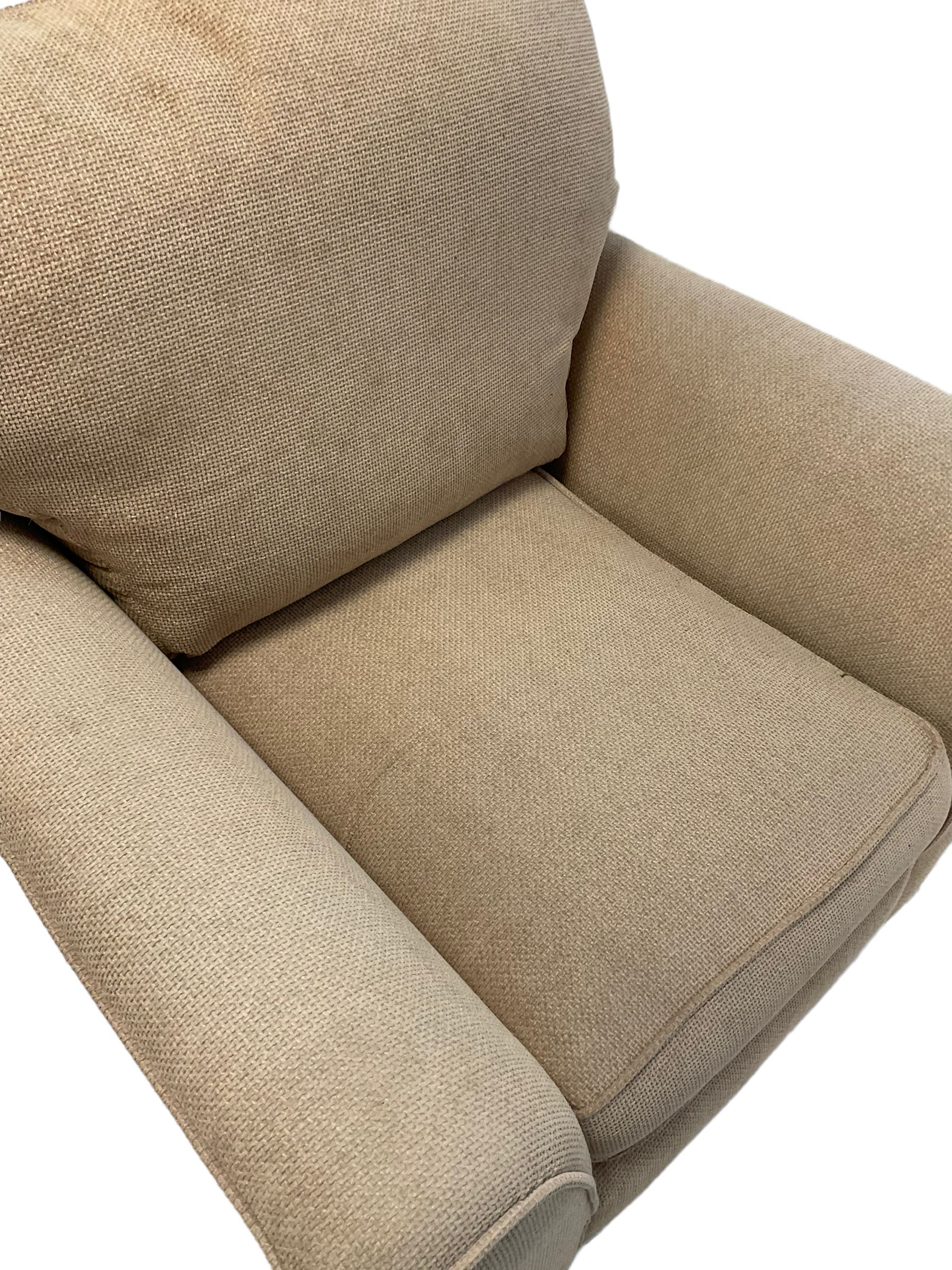 Armchair upholstered in beige fabric - Bild 2 aus 3