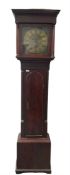 A late 18th century mahogany longcase with an associated dial and later movement