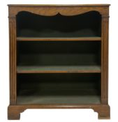 20th century oak open bookcase