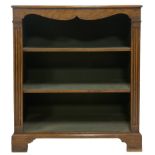 20th century oak open bookcase