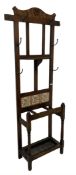 Edwardian oak hallstand