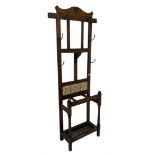 Edwardian oak hallstand