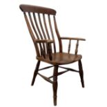 Victorian elm and beech farmhouse chair